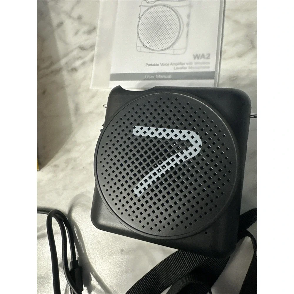 7RYMS WA2 Wireless Voice Amplifier for Teachers with Magnetic Lavalier Mic, Wire